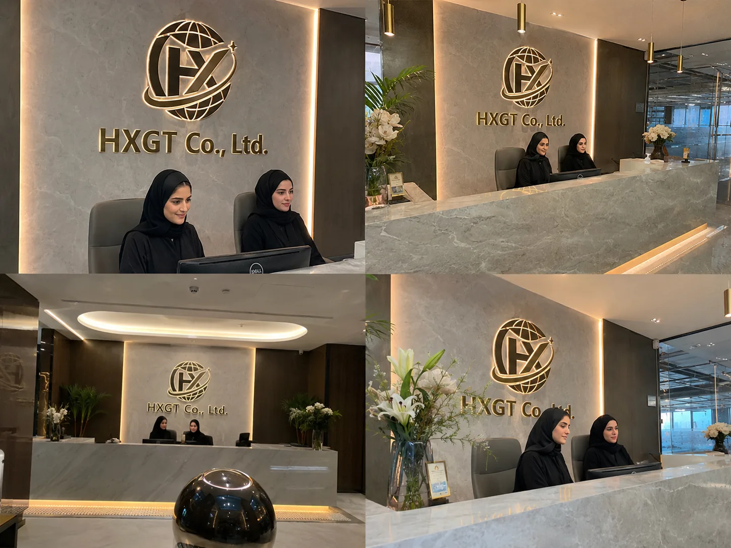 HXGT Global Trade front desk in Dubai